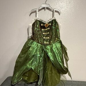 Disney Green and Gold Fairy Costume for Kids